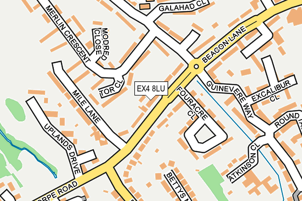 EX4 8LU map - OS OpenMap – Local (Ordnance Survey)