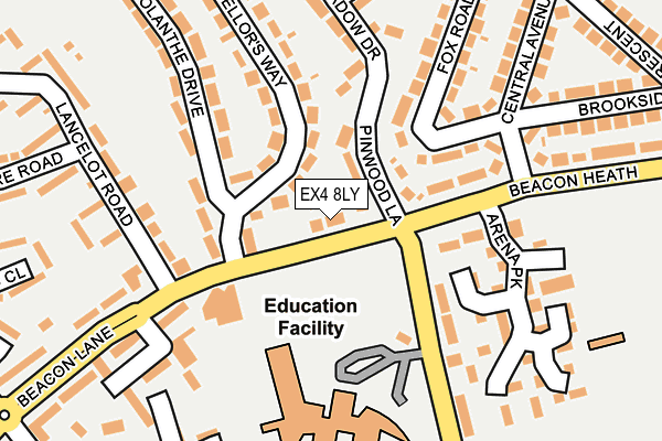 EX4 8LY map - OS OpenMap – Local (Ordnance Survey)