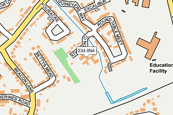 EX4 8NA map - OS OpenMap – Local (Ordnance Survey)