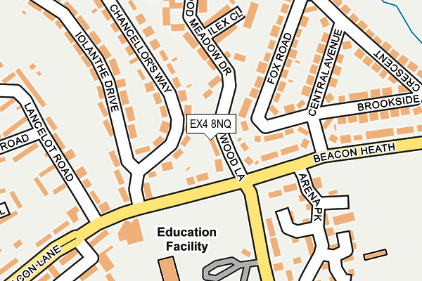 EX4 8NQ map - OS OpenMap – Local (Ordnance Survey)