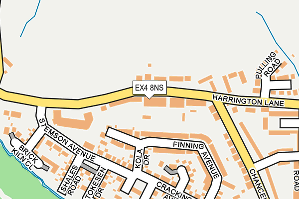 EX4 8NS map - OS OpenMap – Local (Ordnance Survey)