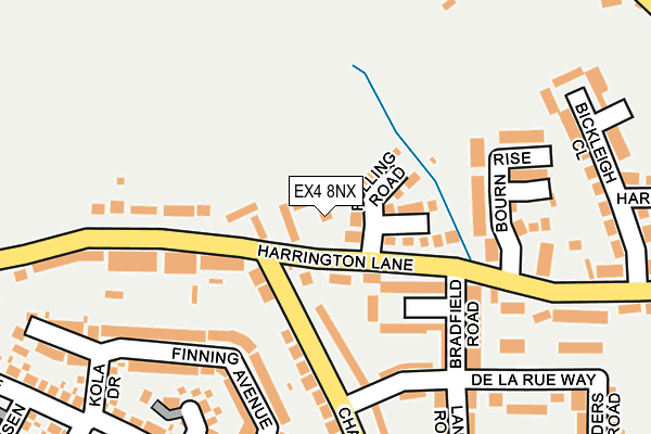 EX4 8NX map - OS OpenMap – Local (Ordnance Survey)