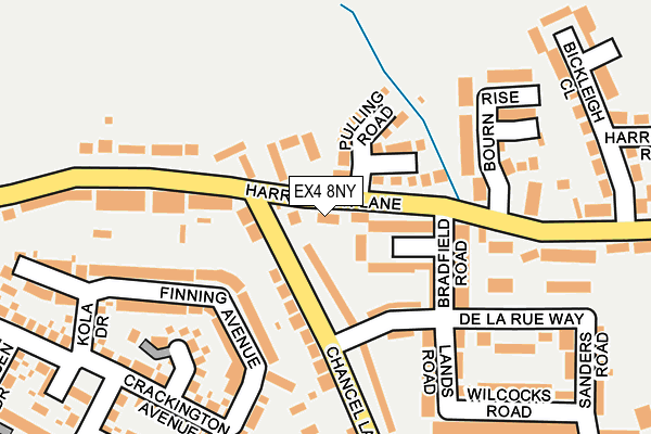 EX4 8NY map - OS OpenMap – Local (Ordnance Survey)