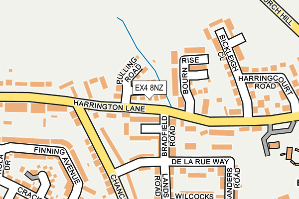 EX4 8NZ map - OS OpenMap – Local (Ordnance Survey)