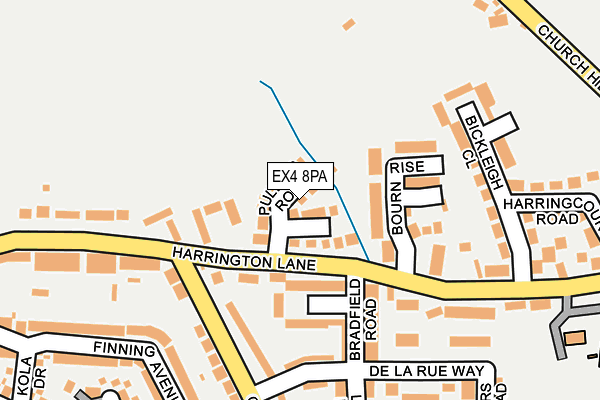 EX4 8PA map - OS OpenMap – Local (Ordnance Survey)