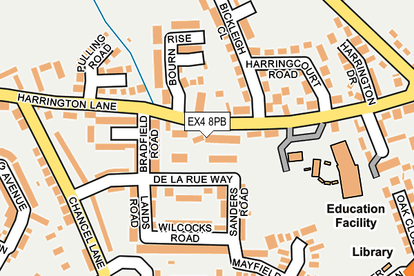 EX4 8PB map - OS OpenMap – Local (Ordnance Survey)