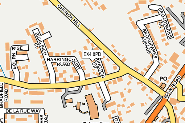 EX4 8PD map - OS OpenMap – Local (Ordnance Survey)