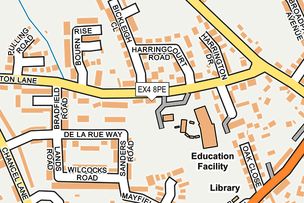 EX4 8PE map - OS OpenMap – Local (Ordnance Survey)