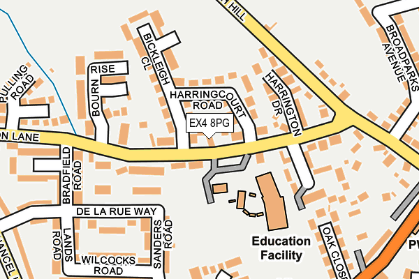 EX4 8PG map - OS OpenMap – Local (Ordnance Survey)