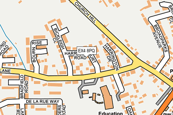 EX4 8PQ map - OS OpenMap – Local (Ordnance Survey)