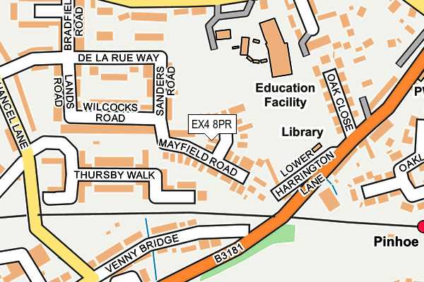 EX4 8PR map - OS OpenMap – Local (Ordnance Survey)