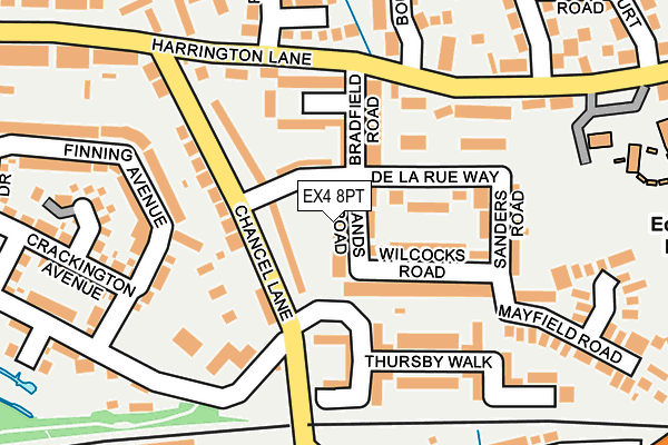 EX4 8PT map - OS OpenMap – Local (Ordnance Survey)