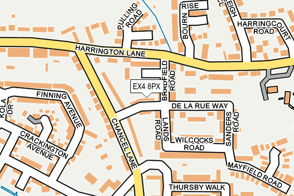 EX4 8PX map - OS OpenMap – Local (Ordnance Survey)