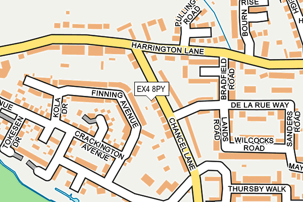 EX4 8PY map - OS OpenMap – Local (Ordnance Survey)