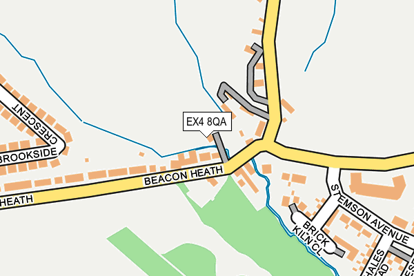 EX4 8QA map - OS OpenMap – Local (Ordnance Survey)