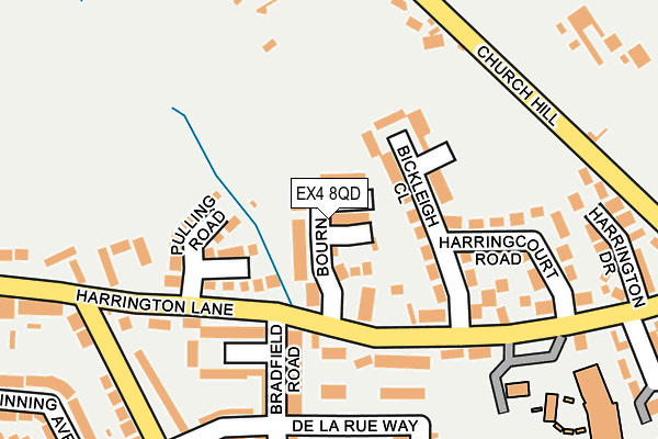 EX4 8QD map - OS OpenMap – Local (Ordnance Survey)