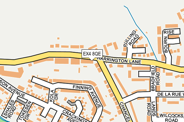 EX4 8QE map - OS OpenMap – Local (Ordnance Survey)