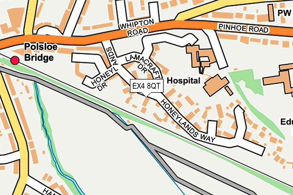 EX4 8QT map - OS OpenMap – Local (Ordnance Survey)
