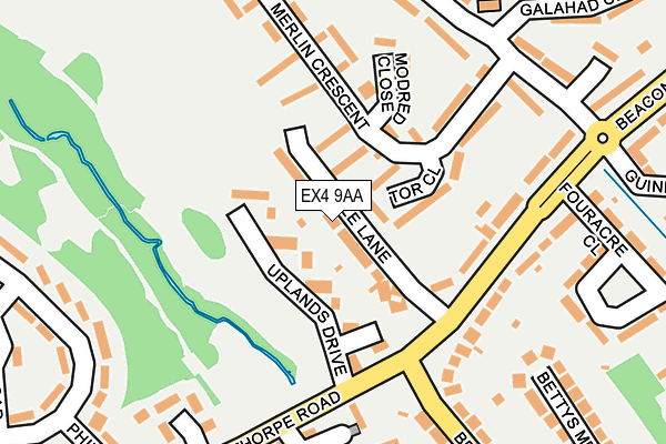 EX4 9AA map - OS OpenMap – Local (Ordnance Survey)