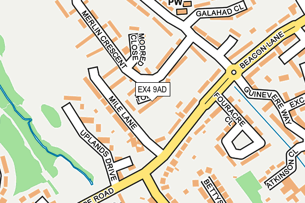 EX4 9AD map - OS OpenMap – Local (Ordnance Survey)