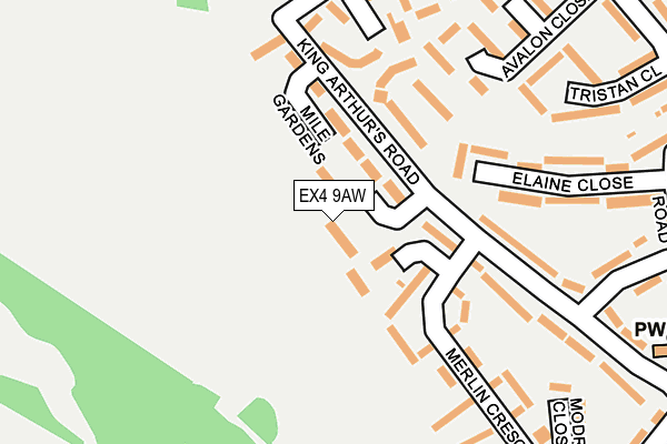 EX4 9AW map - OS OpenMap – Local (Ordnance Survey)