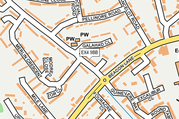 EX4 9BB map - OS OpenMap – Local (Ordnance Survey)