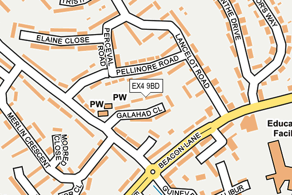 EX4 9BD map - OS OpenMap – Local (Ordnance Survey)