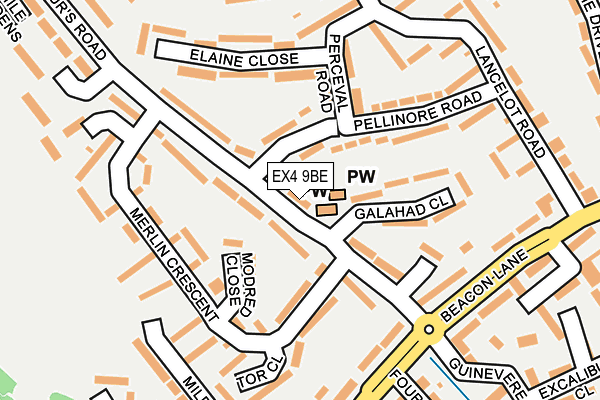 EX4 9BE map - OS OpenMap – Local (Ordnance Survey)