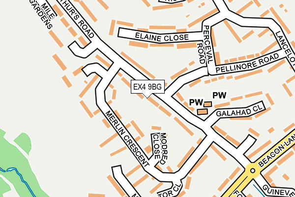 EX4 9BG map - OS OpenMap – Local (Ordnance Survey)