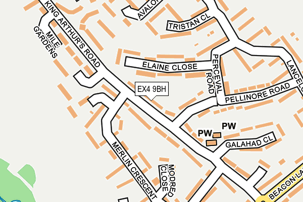 EX4 9BH map - OS OpenMap – Local (Ordnance Survey)