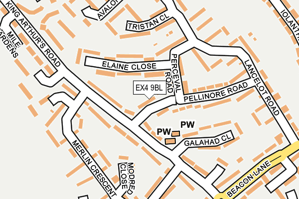 EX4 9BL map - OS OpenMap – Local (Ordnance Survey)