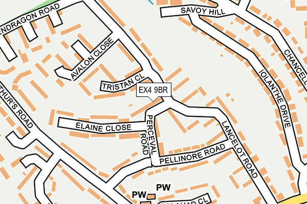 EX4 9BR map - OS OpenMap – Local (Ordnance Survey)