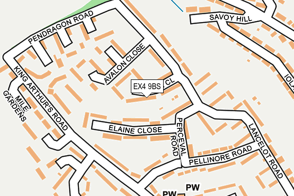 EX4 9BS map - OS OpenMap – Local (Ordnance Survey)