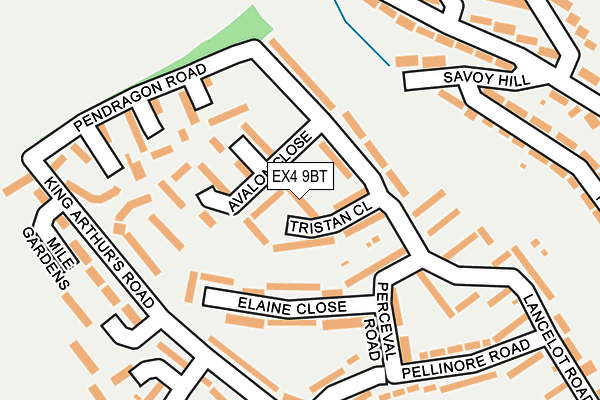 EX4 9BT map - OS OpenMap – Local (Ordnance Survey)