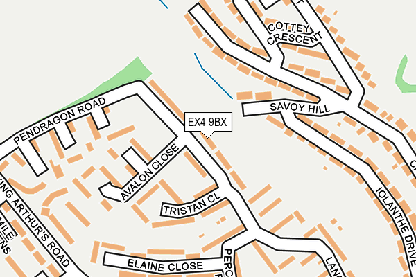 EX4 9BX map - OS OpenMap – Local (Ordnance Survey)