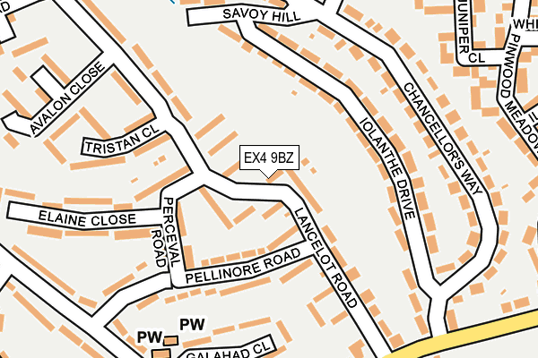 EX4 9BZ map - OS OpenMap – Local (Ordnance Survey)
