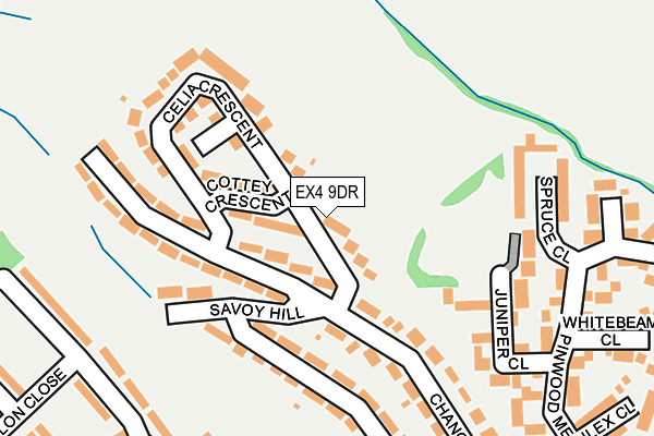 EX4 9DR map - OS OpenMap – Local (Ordnance Survey)