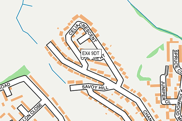 EX4 9DT map - OS OpenMap – Local (Ordnance Survey)