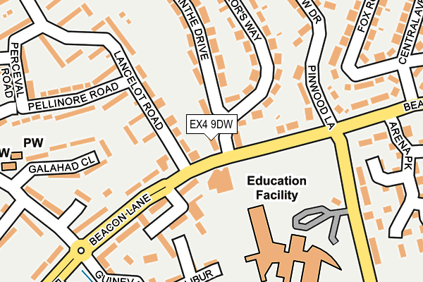EX4 9DW map - OS OpenMap – Local (Ordnance Survey)