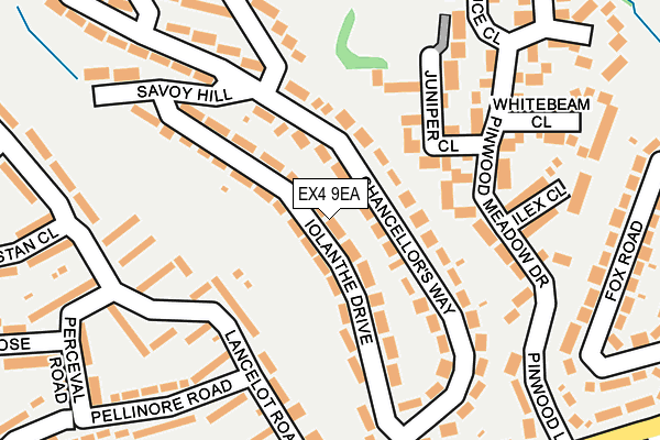 EX4 9EA map - OS OpenMap – Local (Ordnance Survey)