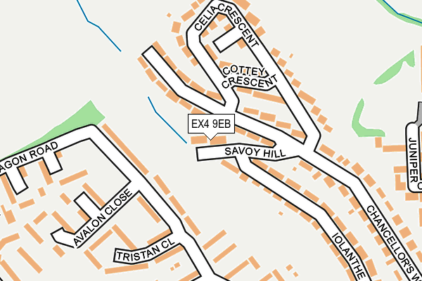 EX4 9EB map - OS OpenMap – Local (Ordnance Survey)