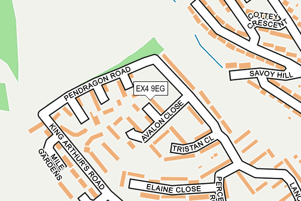 EX4 9EG map - OS OpenMap – Local (Ordnance Survey)
