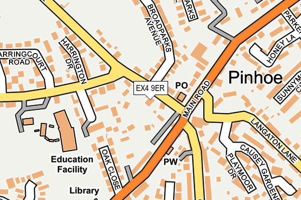 EX4 9ER map - OS OpenMap – Local (Ordnance Survey)