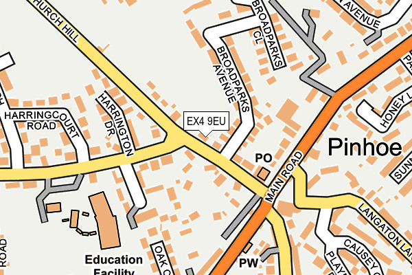 EX4 9EU map - OS OpenMap – Local (Ordnance Survey)
