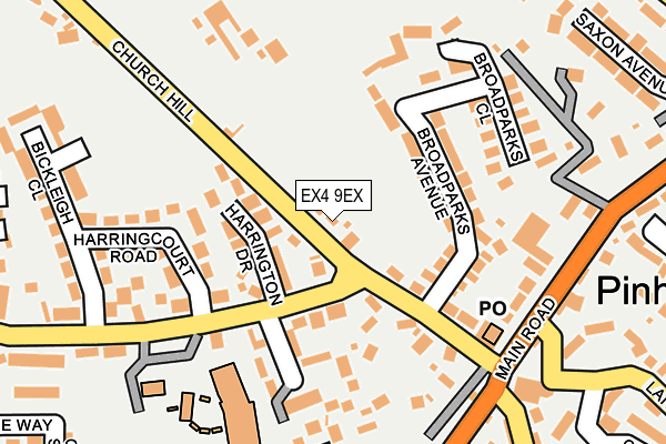 EX4 9EX map - OS OpenMap – Local (Ordnance Survey)