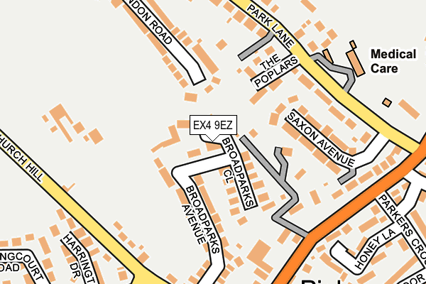 EX4 9EZ map - OS OpenMap – Local (Ordnance Survey)