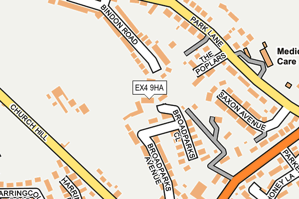 EX4 9HA map - OS OpenMap – Local (Ordnance Survey)