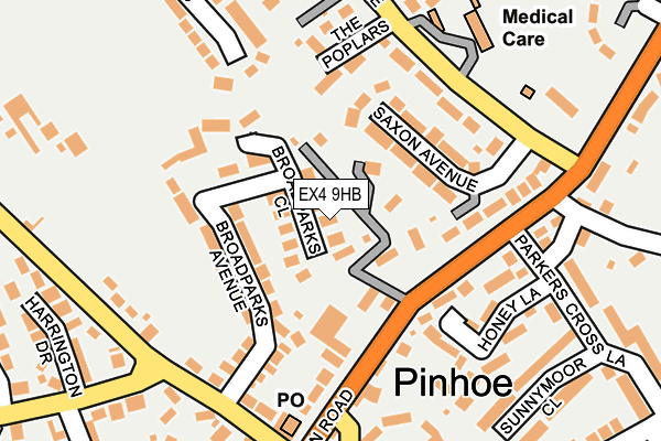 EX4 9HB map - OS OpenMap – Local (Ordnance Survey)