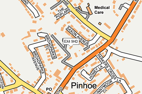 EX4 9HD map - OS OpenMap – Local (Ordnance Survey)