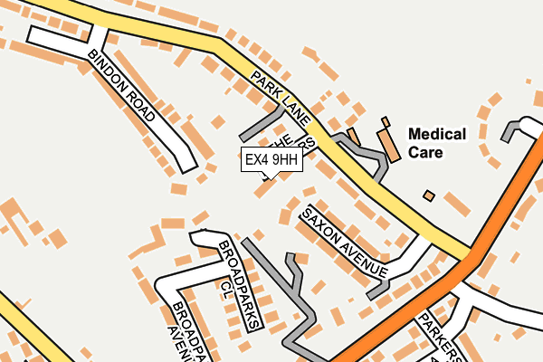 EX4 9HH map - OS OpenMap – Local (Ordnance Survey)